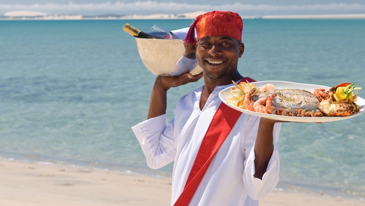 Benguerra Lodge - Lunch am Strand